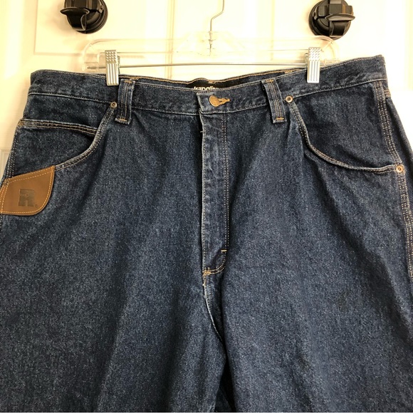 Wrangle Riggs Workwear Dark-wash Utility Denim Shorts - Picture 4 of 16